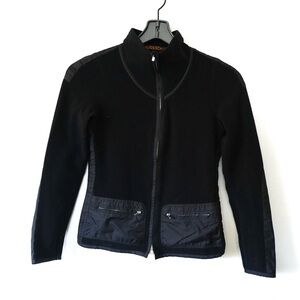 Frauenschuh Balck High Neck Pockets Full Zip Fleece Jacket Size XS